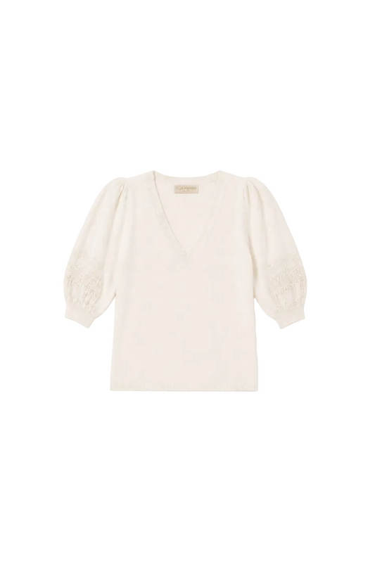 Reina Puff Cashmere Top