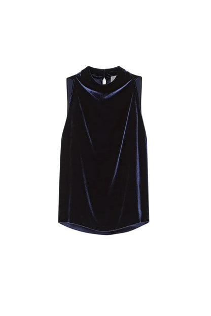 Viscose and Silk Velvet Top