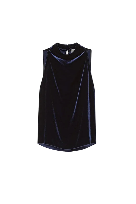Viscose and Silk Velvet Top